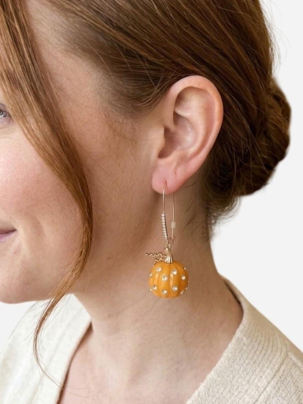 🎃 BRAND NEW Betsey Johnson Pumpkin Dangle Earrings 🎃